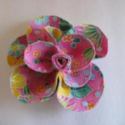 Pink Floral Brooch Tropical Flower