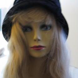 Black Velvet Cloche Hat