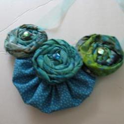 Green Teal Bib Necklace