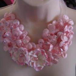 Pink Bib Necklace
